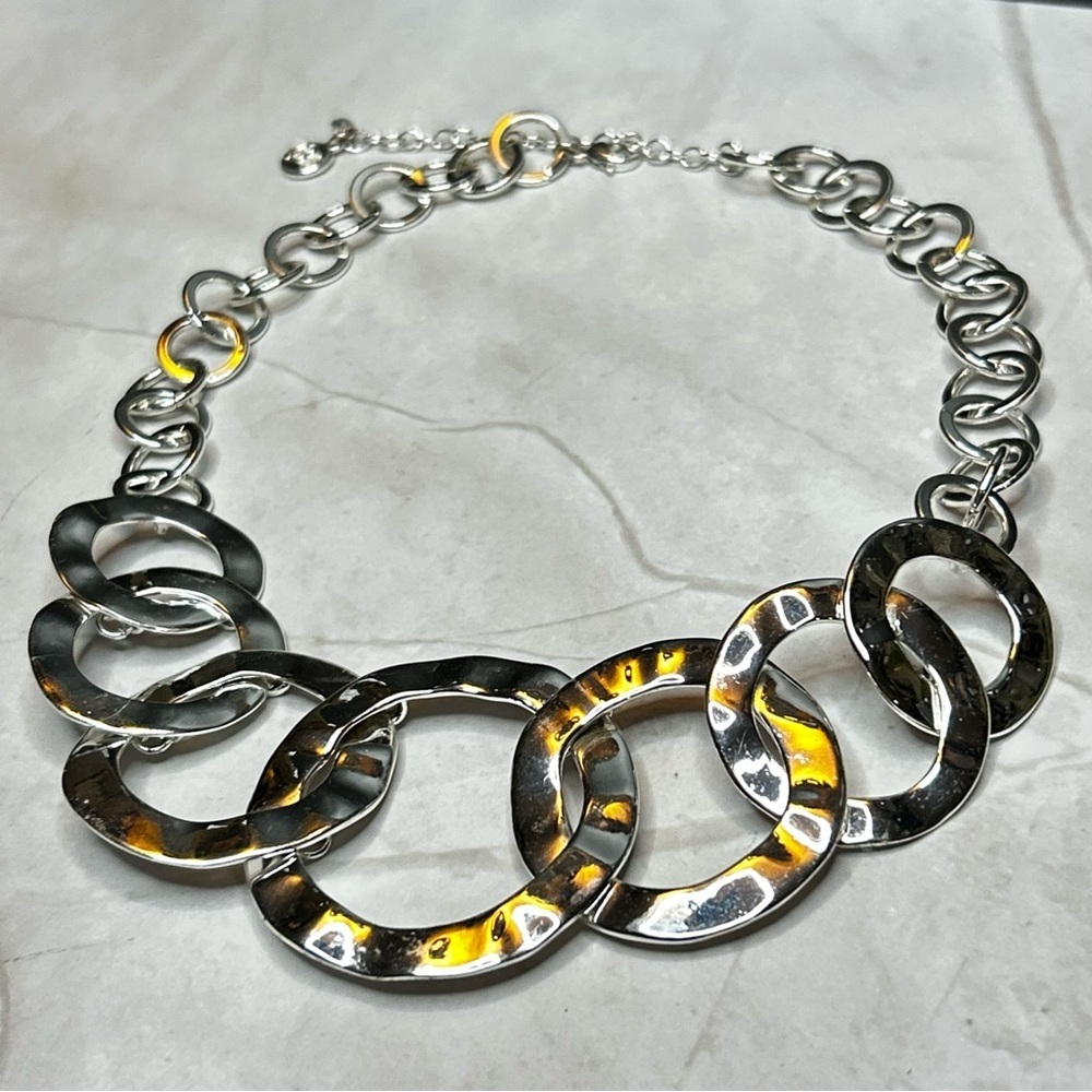 Dana Buchman Silver Chain Statement Necklace
